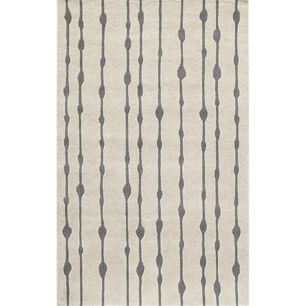 Momeni 27931 Delhi Indian Hand Tufted Rug, Grey - 5 x 8 ft. DELHIDL-64GRY5080